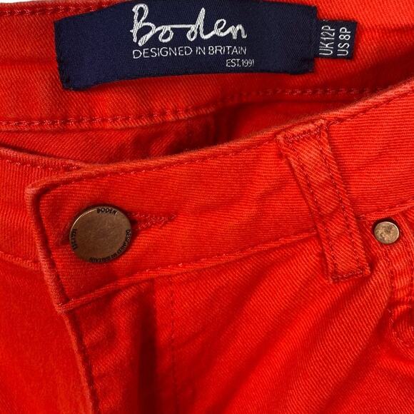 Boden The Soho Skinny Ankle Mid Rise Stretch Denim Jeans Pockets 8 P Red #4126 - Picture 6 of 15